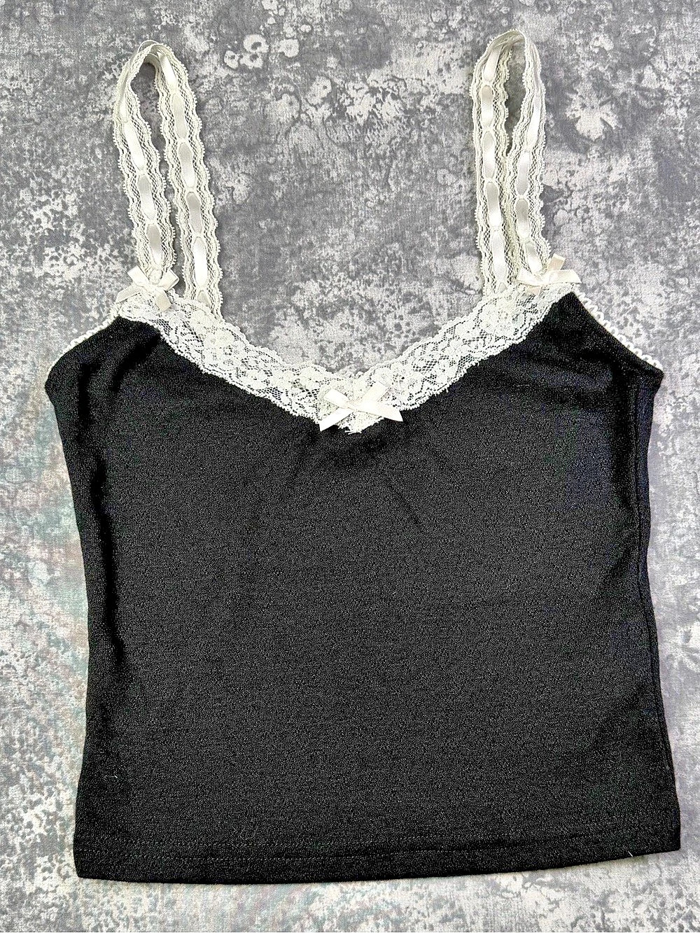 Edikted Trim Camisole in Black & White Size XS Like New